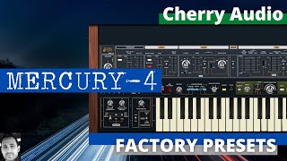 Video thumbnail for Cherry Audio | Mercury-4 | Factory Presets (No Talking) by Simon Le Grec