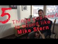 5 Things You Need To Sound Like Mike Stern