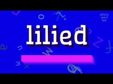LILIED - HOW TO PRONOUNCE LILIED? #lilied