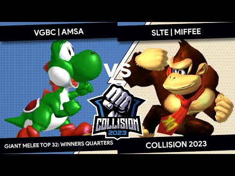 Collision 2023 Giant Melee - VGBC RB | Amsa (Yoshi) Vs. Miffee (Donkey Kong) - Winners Quarters