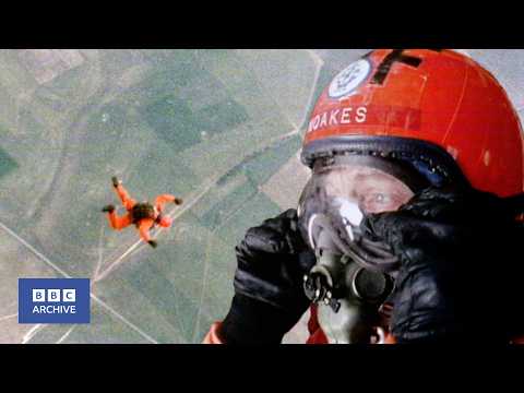 1973: JOHN NOAKES' Death-Defying Five-Mile FREEFALL | Blue Peter | BBC Archive