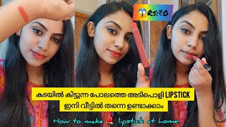 How to make lipstick at home | homemade lilstick | diy lipstick | Malayalam