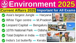 Environment Current Affairs 2025 | Gk Question | Current Affairs for ntpc 2025