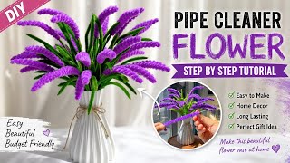 DIY Pipe Cleaner Flower Vase 🌸 | Easy & Beautiful Home Decor Craft | Step by Step Tutorial