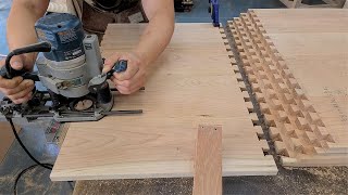 [Woodworking] Cherry Wood + Dovetail(using a router) + Twin Furniture