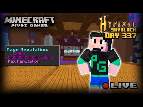 🔴12000 Mage Reputation | Unlocked Infernal Kuudra | Minecraft Hypixel Skyblock Day 337 | LIVE Stream