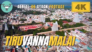 Tiruvannamalai Arunachaleswarar Temple Drone Footage | Aerial 4k Stock Footage