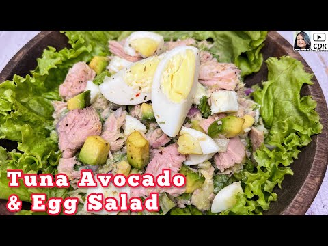 Tuna Avocado Egg Salad | Keto Salad Recipe For Weight Loss | Healthy Low Carb Salad Meal #salad