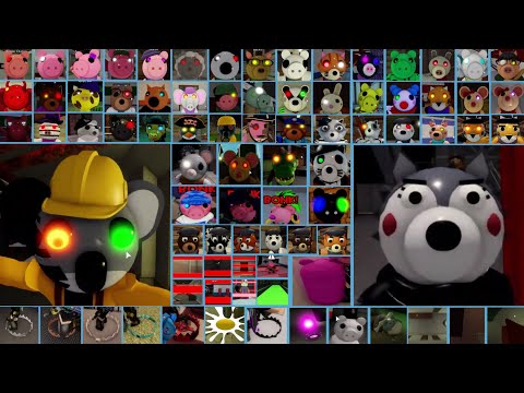 Piggy Book 1 & 2 All Jumpscares, Traps, Falling and Lazers Death