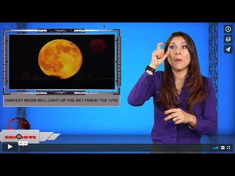Harvest moon will light up the sky Friday the 13th (ASL - 9.12.19)