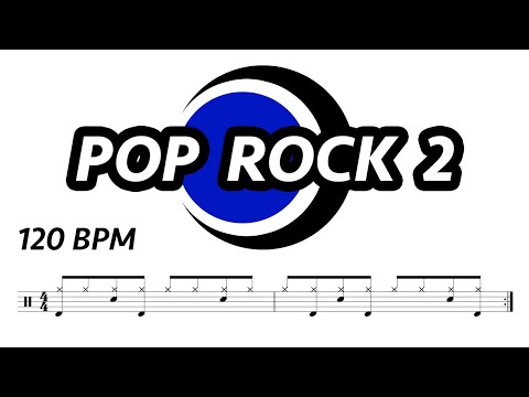 Pop Rock Drum Loop 2 (120bpm) | Drum Beat | Drum Groove | Drum Track | Drums Only | Metronome