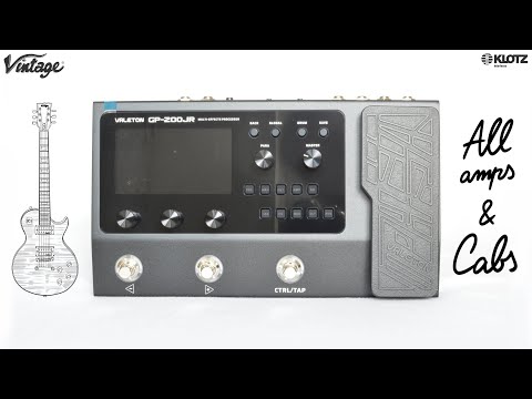 Valeton GP-200JR Demo & Unboxing | ALL AMPS & CABS | Raw Tones, No Talk, Review with Vintage LP Copy