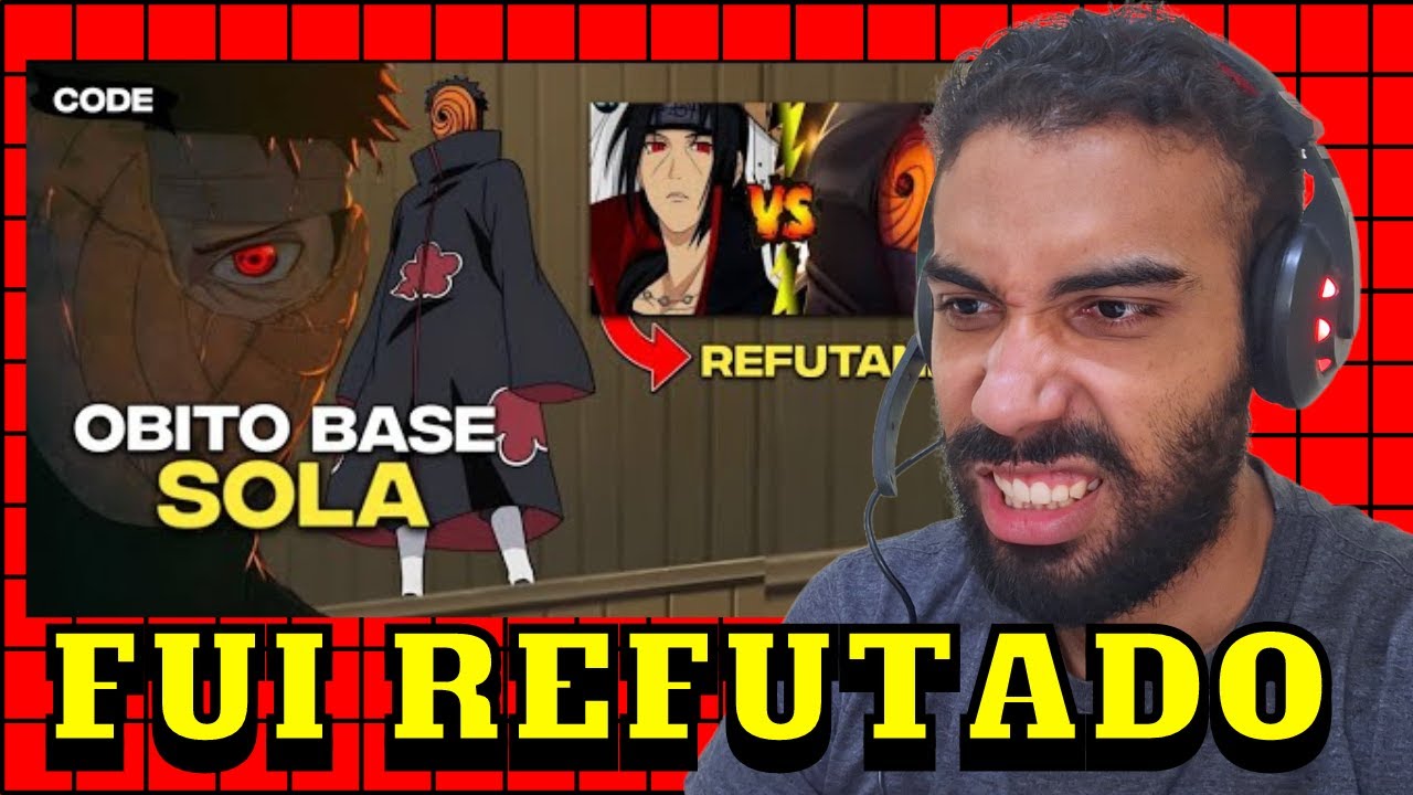 REAGINDO a REFUTANDO SUPER GEEK VERSO (OBITO VS ITACHI) do canal @code333
