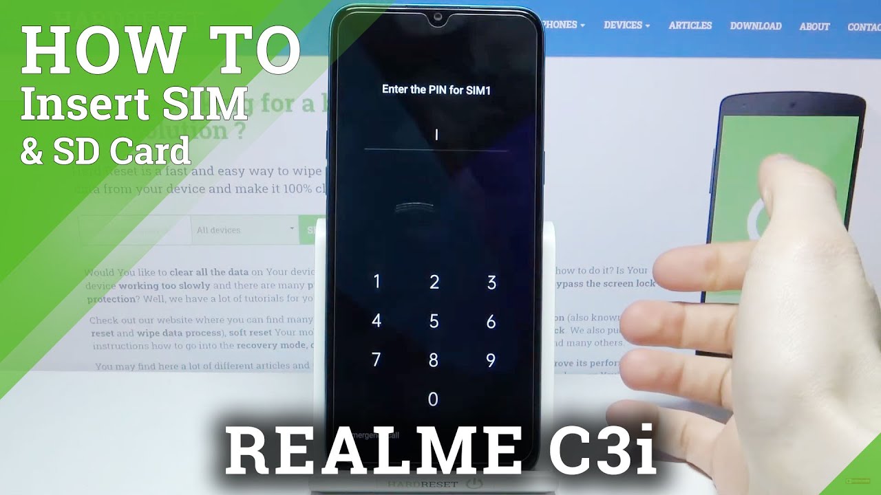 How to Insert Nano SIM & Micro SD Cards in REALME C3i – SIM & SD Installation