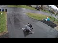 Woman Slips and Slides Down Icy Driveway - 1391165