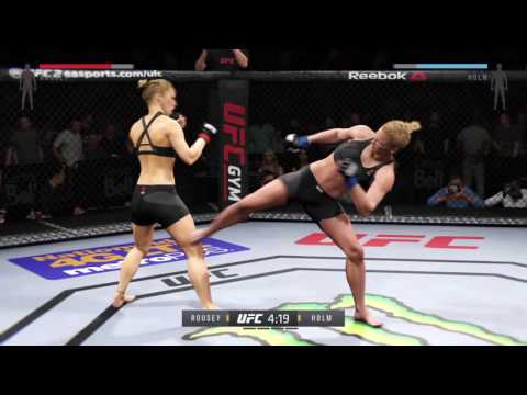 Holly holm Ronda Rousey clinch denial and combo