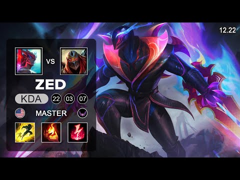 LL Stylish Zed vs Yone Mid - NA Master - Patch 12.22 Season 12