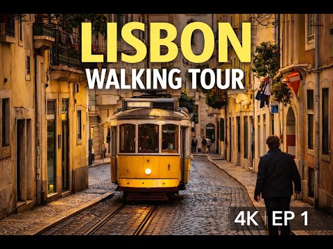 Lisbon Walking Tour 4K 🇵🇹 | Trams & Old Streets | Episode1