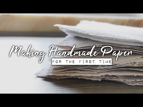 MAKING HANDMADE PAPER FOR THE FIRST TIME | 📜 how to make recycled paper tutorial 📜 | Dano's Bujo