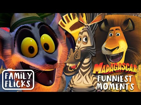 Funniest Scenes In Madagascar and Madagascar Escape 2 Africa | Family Flicks