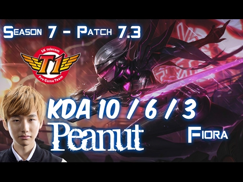 SKT T1 Peanut FIORA vs MAOKAI Top - Patch 7.3 KR Ranked