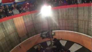 preview picture of video ''Wall Of Death' motorcycle and go-cart stunt at Throttle Fest, Bridgeview, IL'