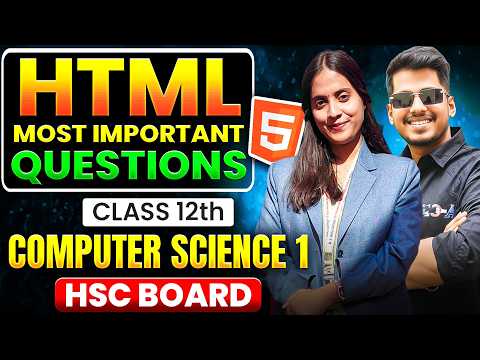 HTML Most Important Questions 🔥 Class 12 Computer Science 1 HSC Board 2026