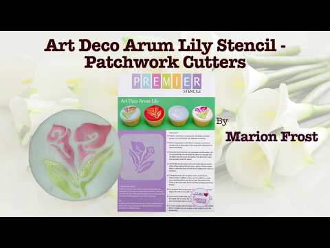 Art Deco Arm Lily Stencil by Marion Frost - Patchwork Cutters