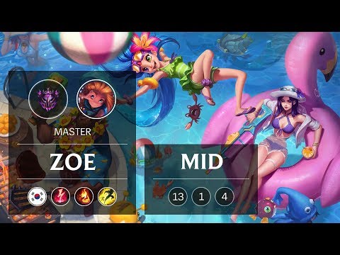 Zoe Mid vs Cho'Gath - KR Master Patch 9.2