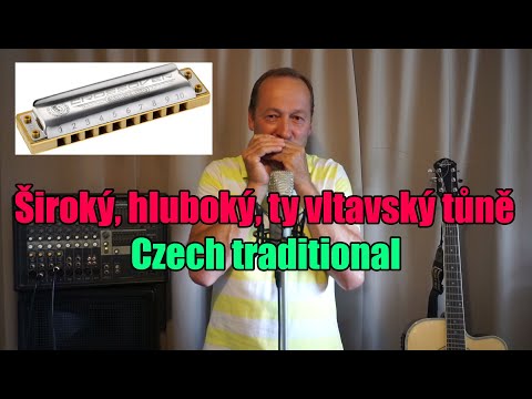 Antonín Šauer - Široký, hluboký, ty vltavský tůně (Czech traditional) na foukací harmoniku Hohner G