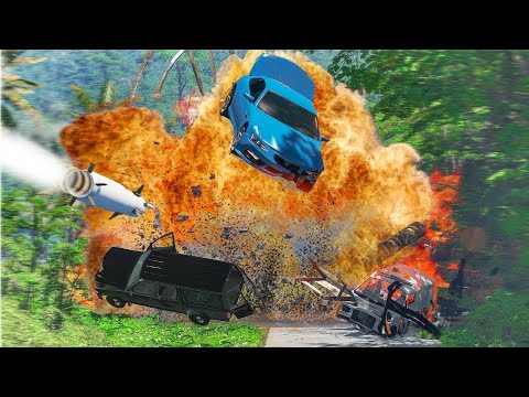 UNDER ATTACK │ Extreme BeamNG Drive Car Chase
