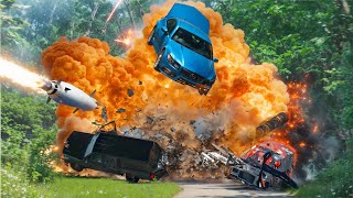 Download lagu UNDER ATTACK Extreme BeamNG Drive Car Chase... mp3