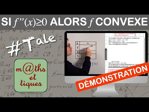 DEMONSTRATION : Si f''(x)≥0 alors f est convexe - Terminale