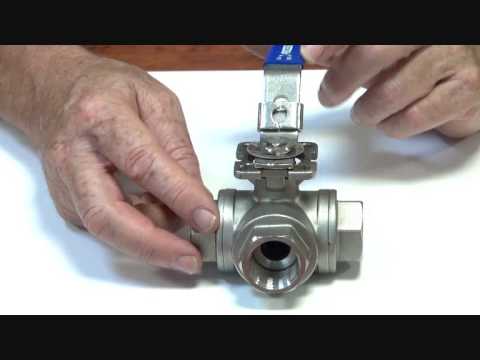 3 way t port stainless steel ball valve
