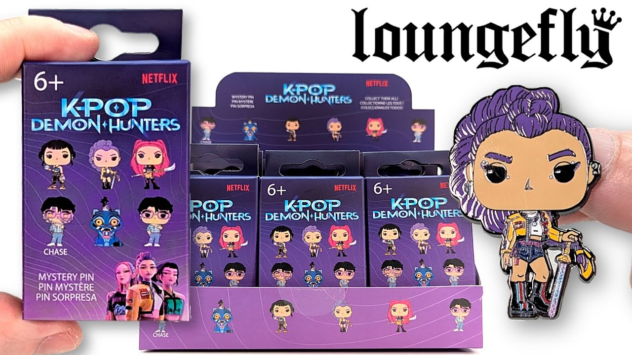 Loungefly x Kpop Demon Hunters Mystery Pins Unboxing - No Talking ASMR
