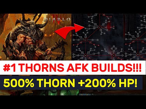 Diablo 4 Barbarian: BEST AOE Thorns + Whirlwind AFK Farm Build!