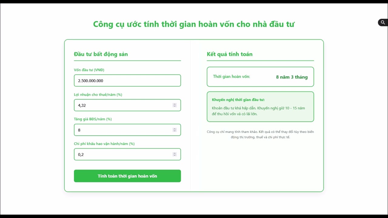 Agentic AI Build Tool Tính Thời Gian Hoàn Vốn – Từ Code Thô → Giải Mã → Tinh Chỉnh Phiên Bản 3.0