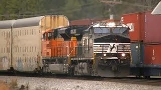 preview picture of video 'Norfolk Southern 290 EB Autoracks & Intermodal in Lithia Springs,Ga 02-20-2014©'