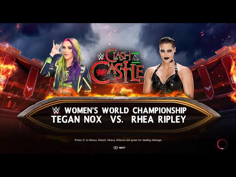 Tegan Nox vs Rhea Ripley WWE Women's World Championship [WWE 2K23]