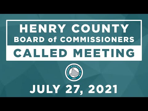 Board of Commissioners Called meeting | Millage Rate Adoption July 27, 2021