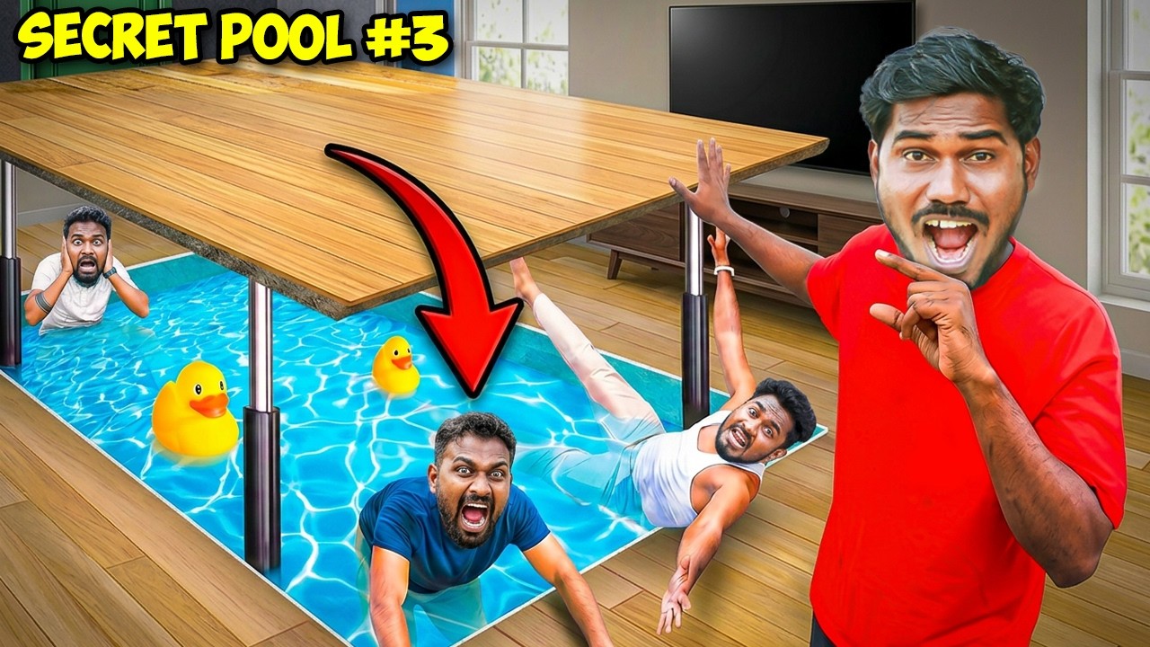 Find the SECRET Swimming Pool challenge 🔥🛵| Extreme Hide & Seek Challenge!