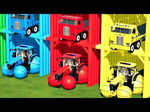 JOHN DEERE vs CLAAS vs CASE vs FENDT PARKOUR - Farming Simulator 22