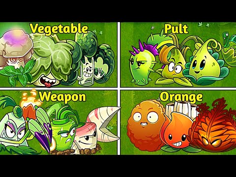 Random 4 Team Plants - Who Will Win? - PvZ2 Team Plants vs Team Plants