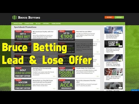 Bruce Betting Lead & Lose Matched Betting Offer