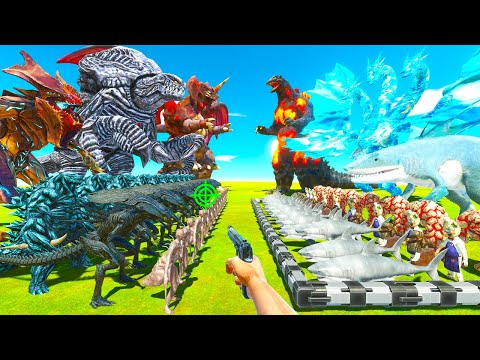 FPS Avatar Rescues Ice & Volcano Monsters and Fights Kaiju Monsters - Animal Revolt Battle Simulator