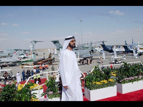  صاحب السمو الشيخ محمد بن راشد آل مكتوم-أخبار-محمد بن راشد ومحمد بن زايد يشهدان عرضا جويا في معرض دبي الدولي للطيران