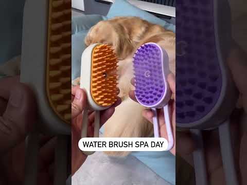 3-in-1 Steamy Pet Grooming Brush for Cats and Dogs - Hair Removal, Cleaning, and Massage. #cat #dog