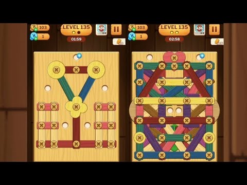 Screw Puzzle: Wood Nut & Bolt - Level 135 (requested)