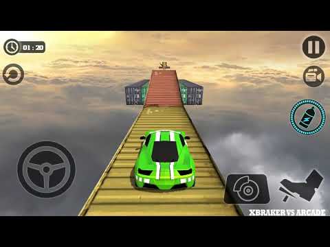 Impossible Stunt Car Tracks 3D: Green Car Driving Level 3 to 8 Completed - Android GamePlay 2019