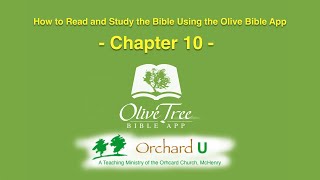 How to Read and Study the Bible Using the Olivetree Bible App: Ch. 10